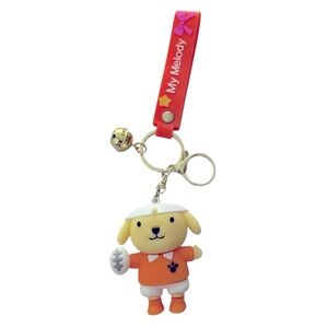 3D POMPOMPURIN  BELL KEYCHAIN BAGCHARM WITH SILICONE STRAP